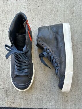 2011 NIKE BLAZER MID AB TZ SOPH OBSDIDIAN BLUE ORANGE WHITE 452604-400 Size 9